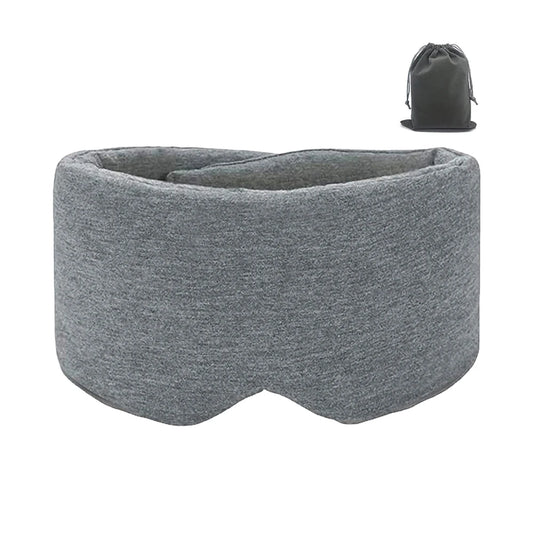 Next Gen Health and Wellbeing blackout cotton sleep mask, large size, soft, breathable eye cover for side sleepers and light blocking.